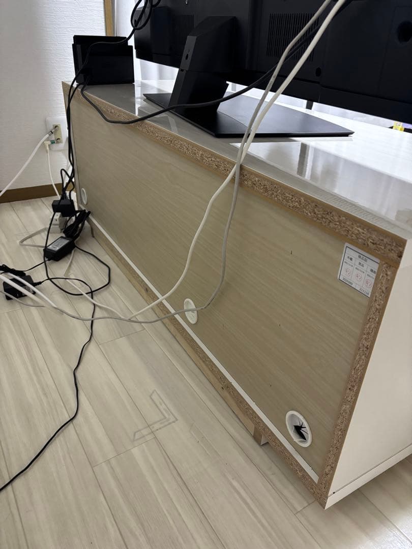 ホワイト テレビ台 引き出し付き