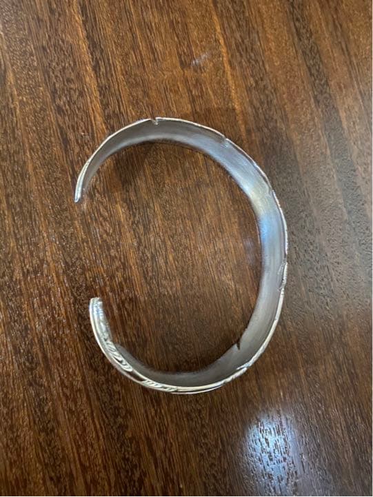 SAAD バングル フェザー 925シルバー ブレスレット