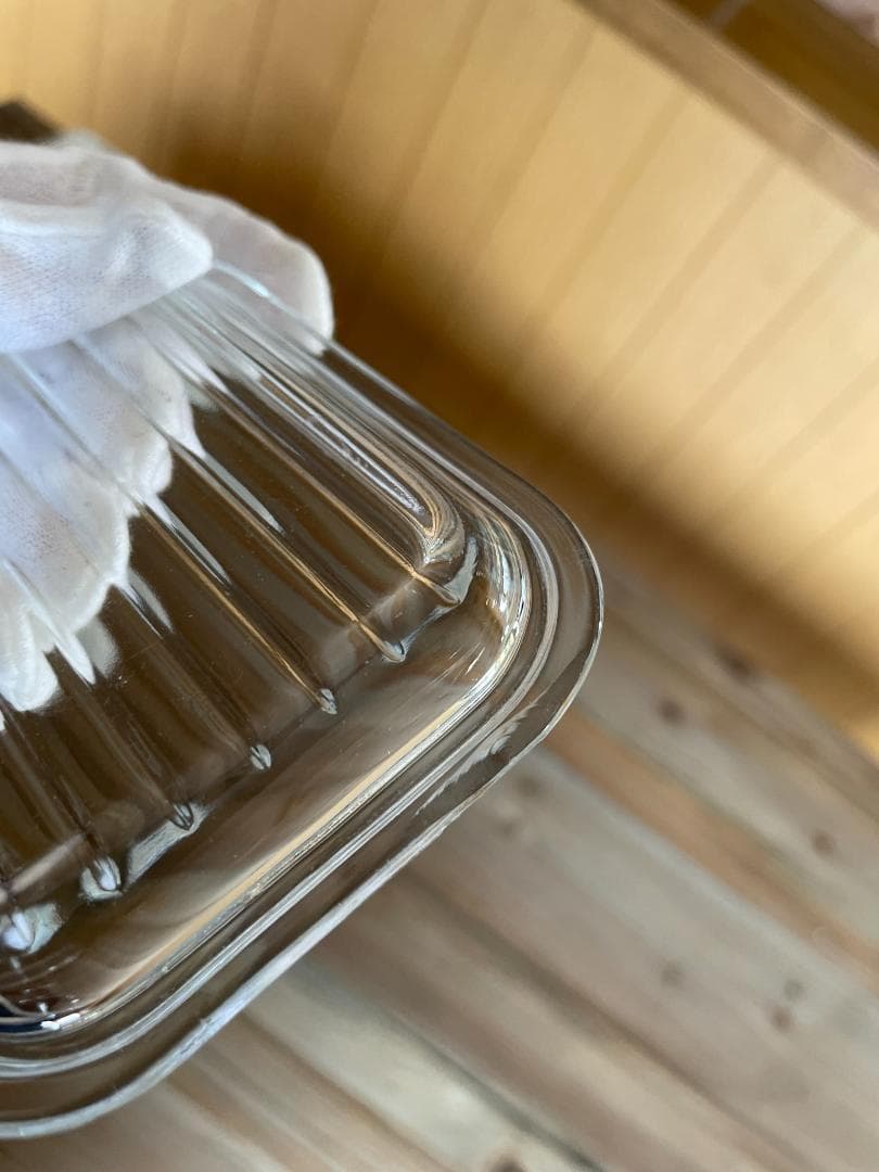 オールドパイレックス　バタープリント　レフリジレーター4個セット