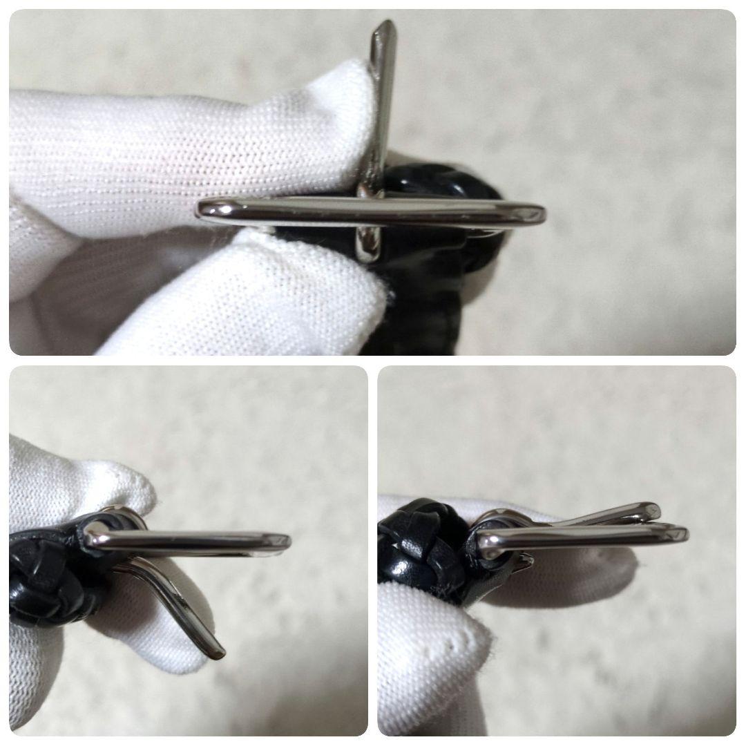 美品 希少23MM J&MDAVIDSON メッシュベルト プンターレ 本革 黒