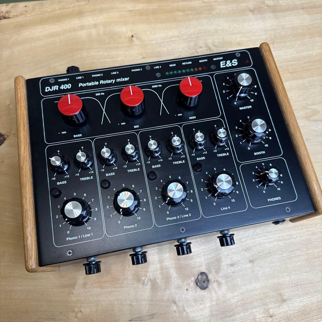 希少E&S DJR-400FX 名機ロータリーミキサー 赤GSAノブ 木製パネル