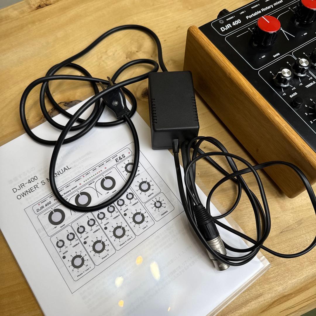 希少E&S DJR-400FX 名機ロータリーミキサー 赤GSAノブ 木製パネル