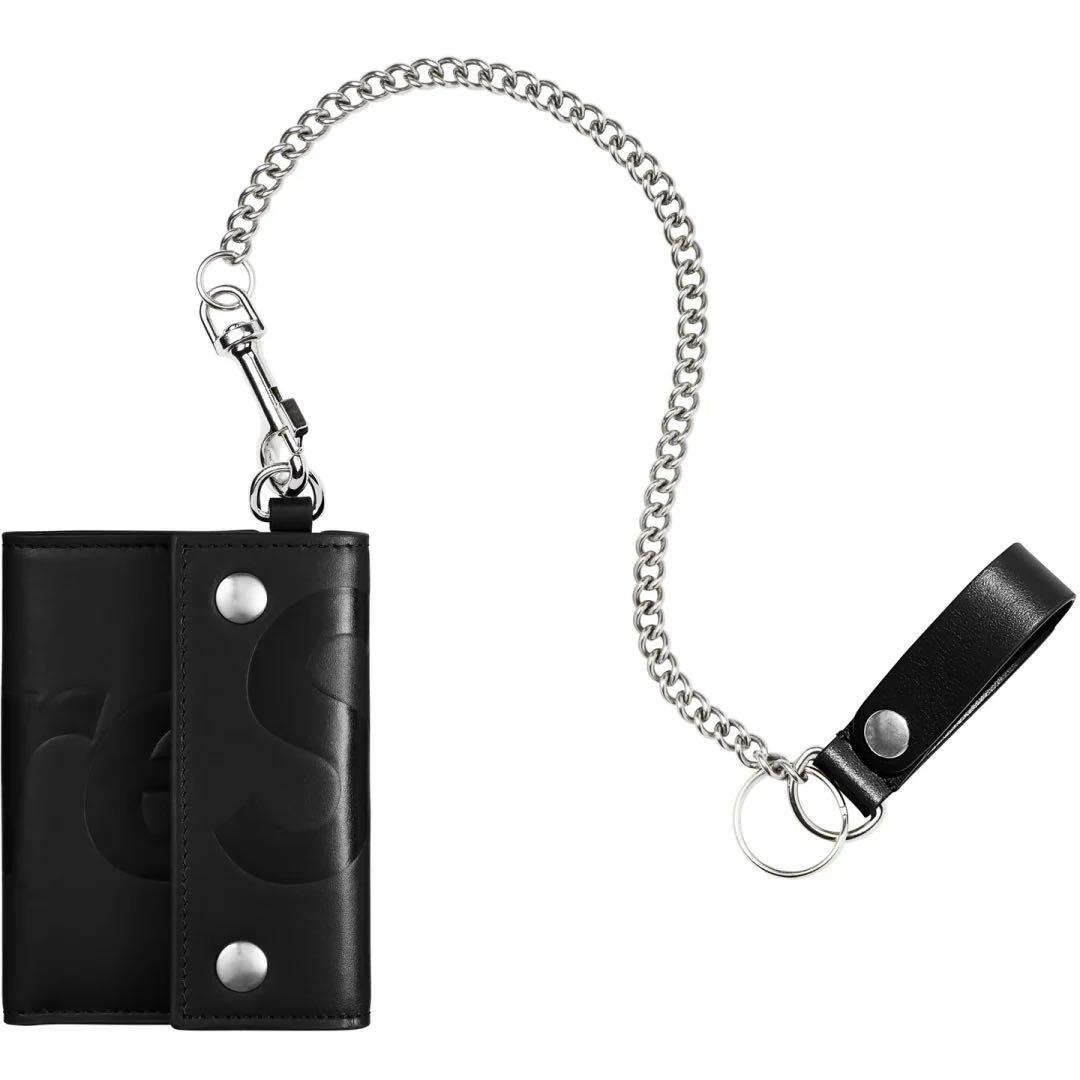小物 Supreme Leather Chain Wallet Black
