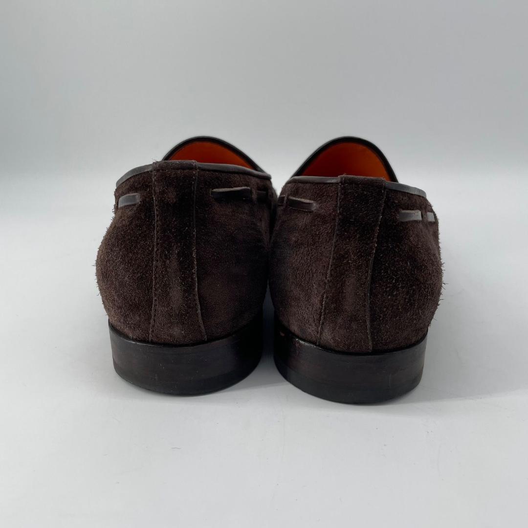 16072✨良品✨サントーニ スエード タッセルローファー 6 1/2 ブラウン