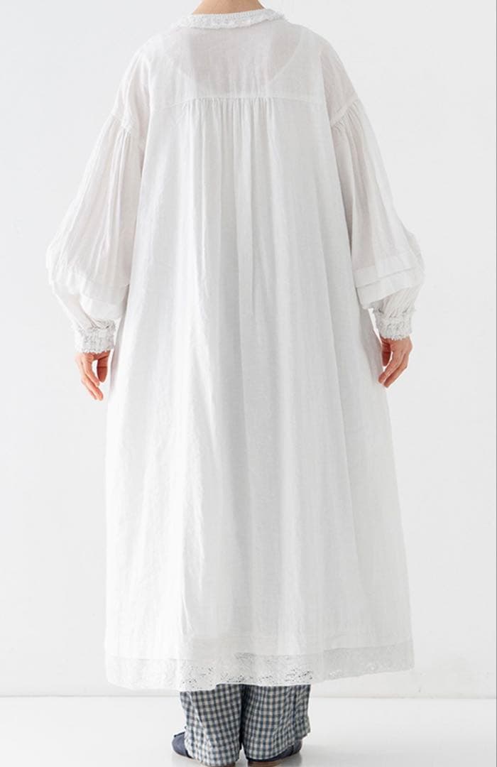 12月7日まで限定価格⭐︎【UpcycleLino】近江晒しレースワンピース