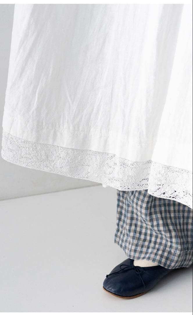 12月7日まで限定価格⭐︎【UpcycleLino】近江晒しレースワンピース