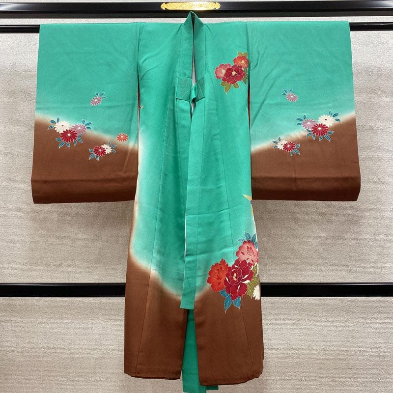 512ax16◎お宮参り 女児 祝い着 着物 産着 七五三にも 長襦袢付◎美品