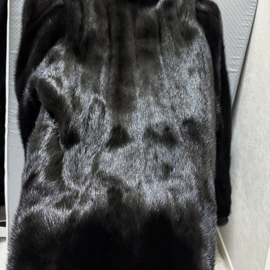 【極上光沢】SAGAMINK 認証 ミンク毛皮コート ブラック