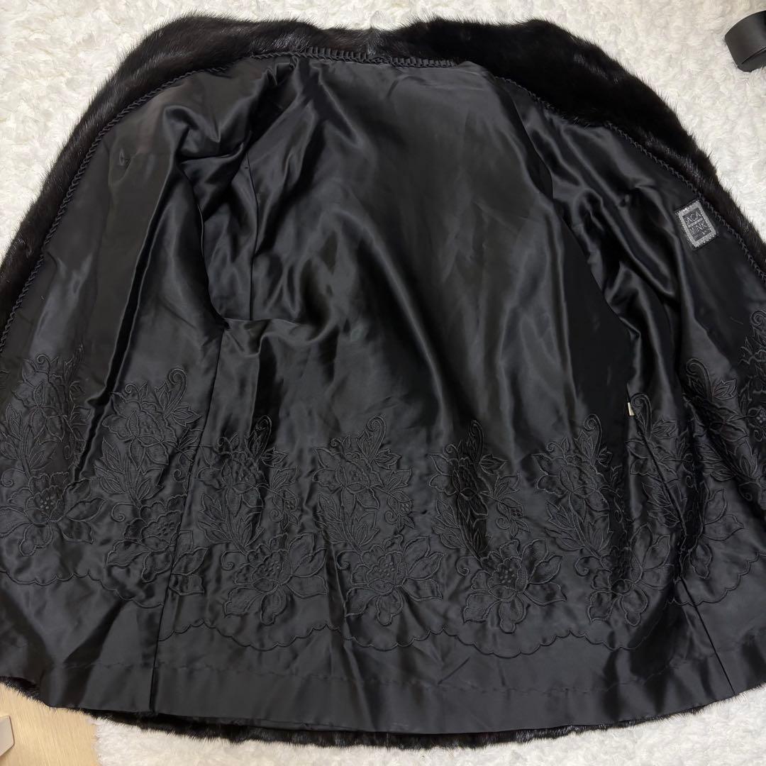 【極上光沢】SAGAMINK 認証 ミンク毛皮コート ブラック