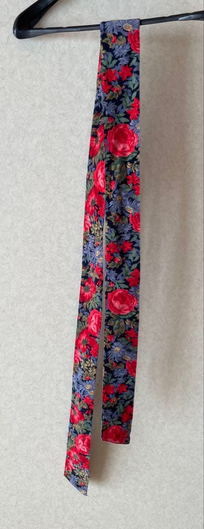 ローラアシュレイ ワンピース 長袖 花柄 ９号 スクエアネック パフスリーブ