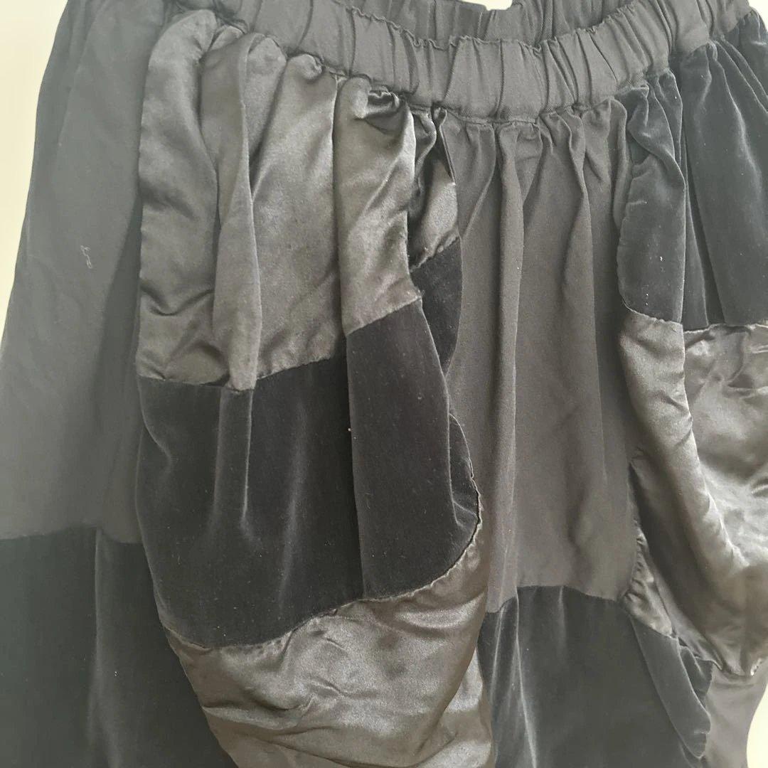 コムデギャルソン　ブラック サルエルパンツ パッチワーク