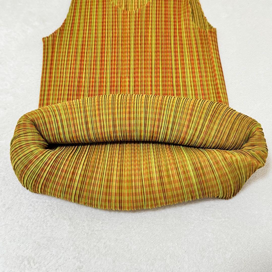 極美品✨PLEATS PLEASE チュニック　チェック　ノースリーブ　Lサイズ