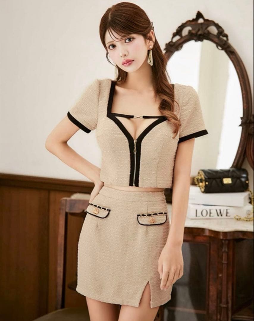 【最終値下げ】JEWELS バイカラーツイードセットアップ