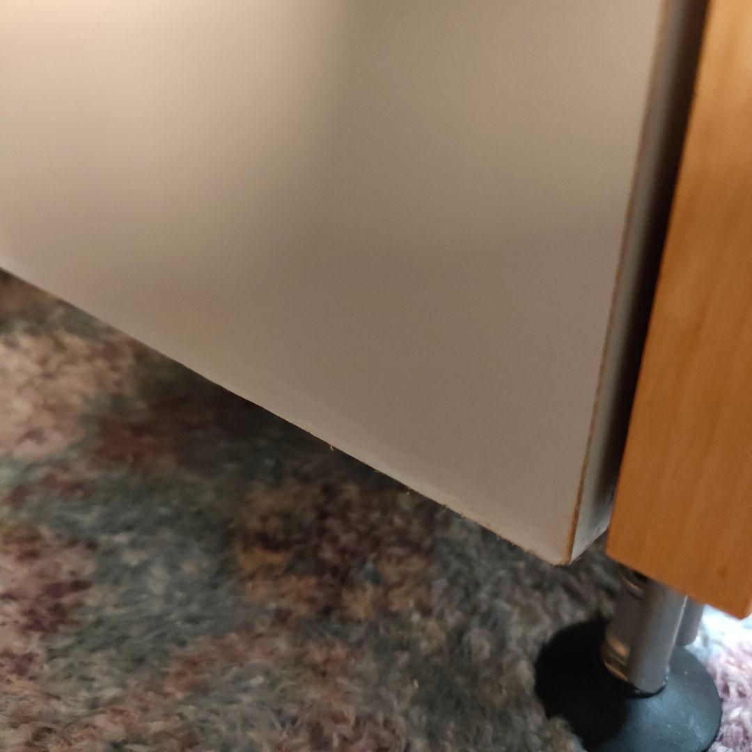 【廃盤品】無印良品 木製チェストワイド 脚付き 4段収納