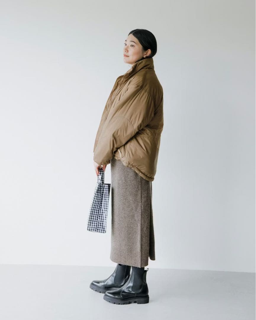 北欧暮らしの道具店　中綿コート　カーキ