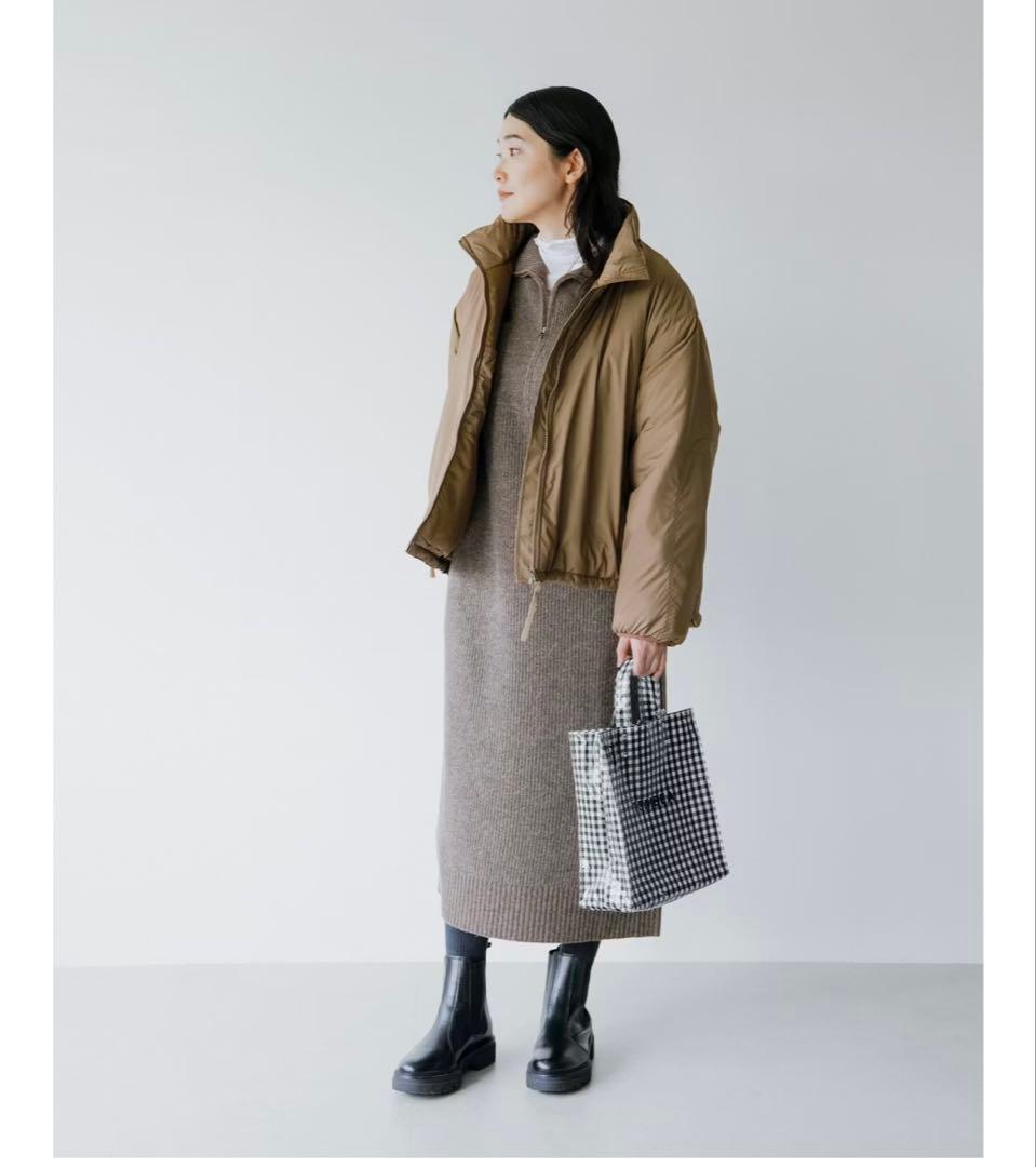 北欧暮らしの道具店　中綿コート　カーキ