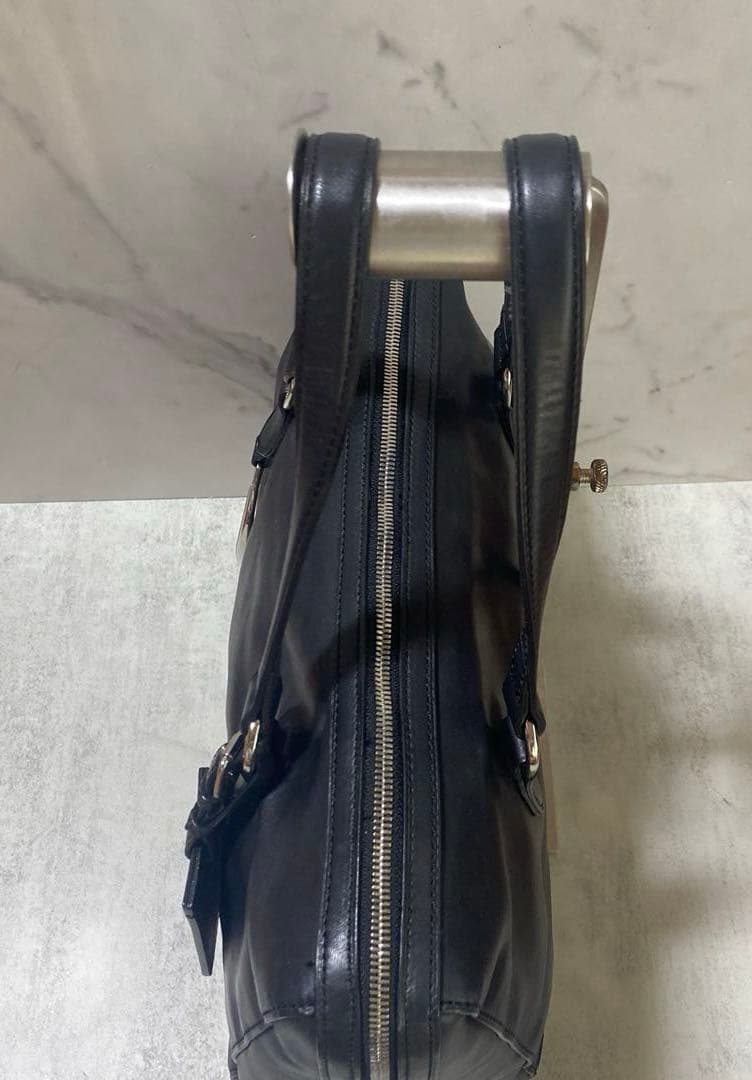 Ralph Lauren 黒 レザービジネスバッグ　2way 黒　保存袋付き