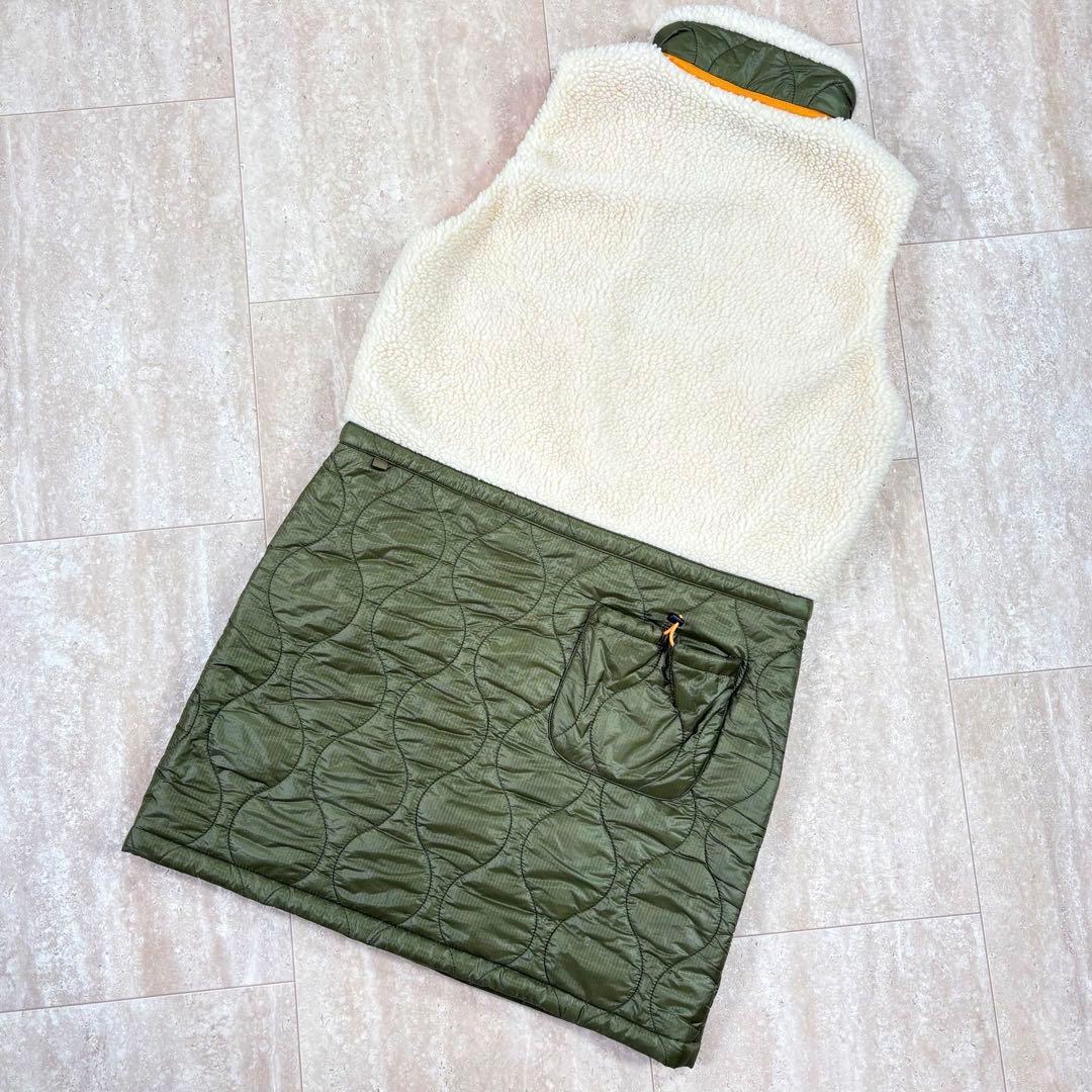 【ロサーセン】ボアワンピース　42サイズ　スカート中綿　切り替えデザイン　秋冬