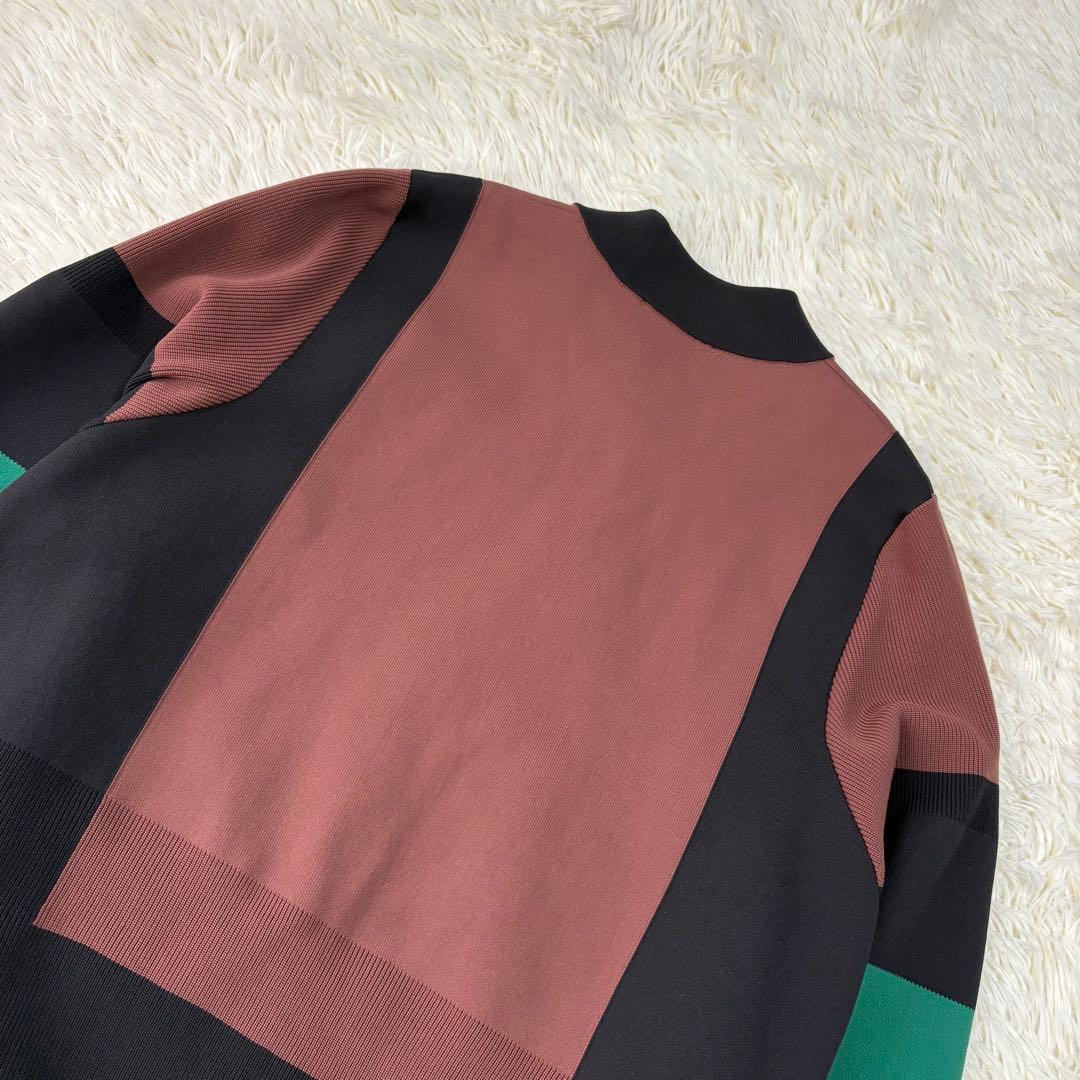 極美品 ENFOLD Knit Jumper マルチカラーニットブルゾン