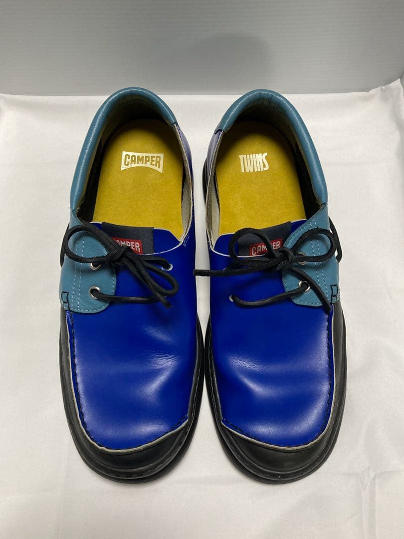 Camper TWINS 27cm ブルー モカシン K100325-001