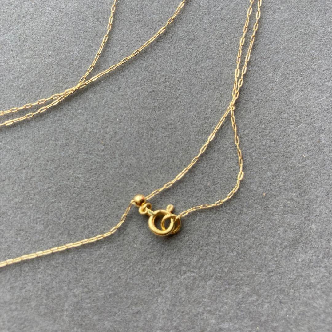 agete　一粒ダイヤネックレス　K18 0.1カラット