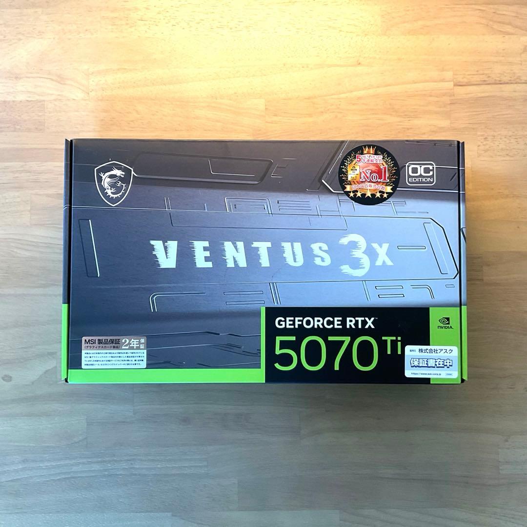 グラフィックボード・グラボ・ビデオカード MSI Gefoce RTX 5070 Ti 16G VENTUS 3X OC
