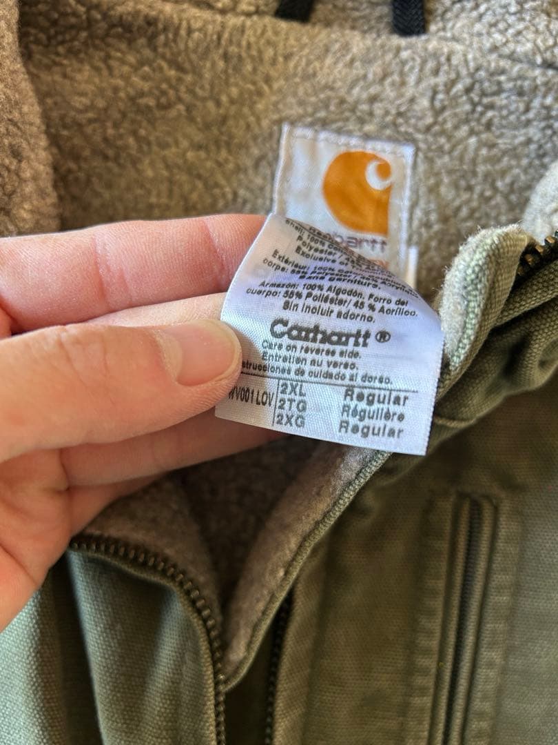 MOSモスグリーン Carhartt カーハート ダック ベスト ボア