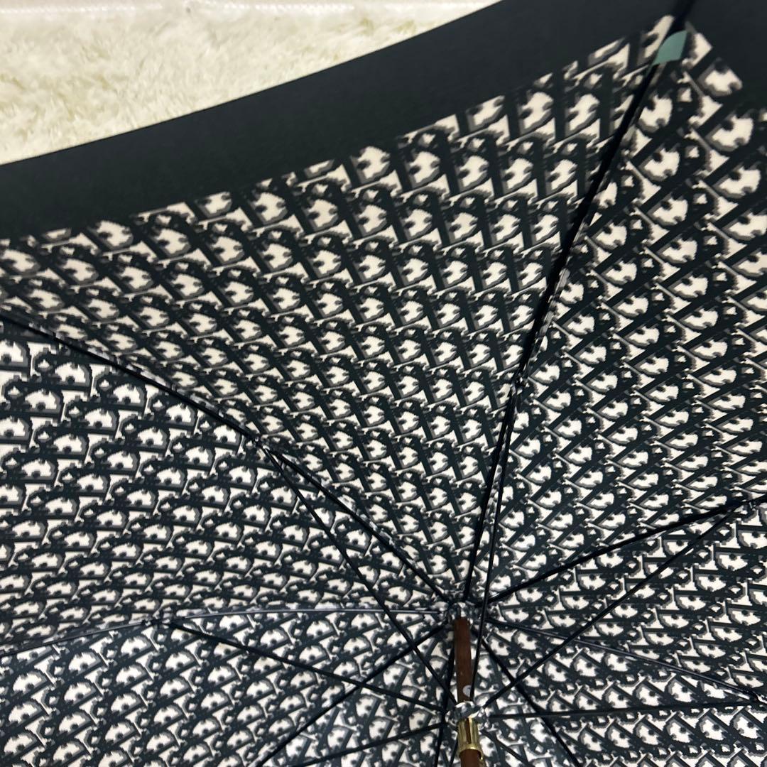 【極美品】クリスチャンディオール　長傘　トロッター　ブラック