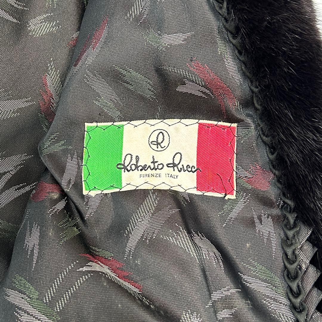 高級 ブラックミンク クロップド コート SAGAMINK レディース 鼬