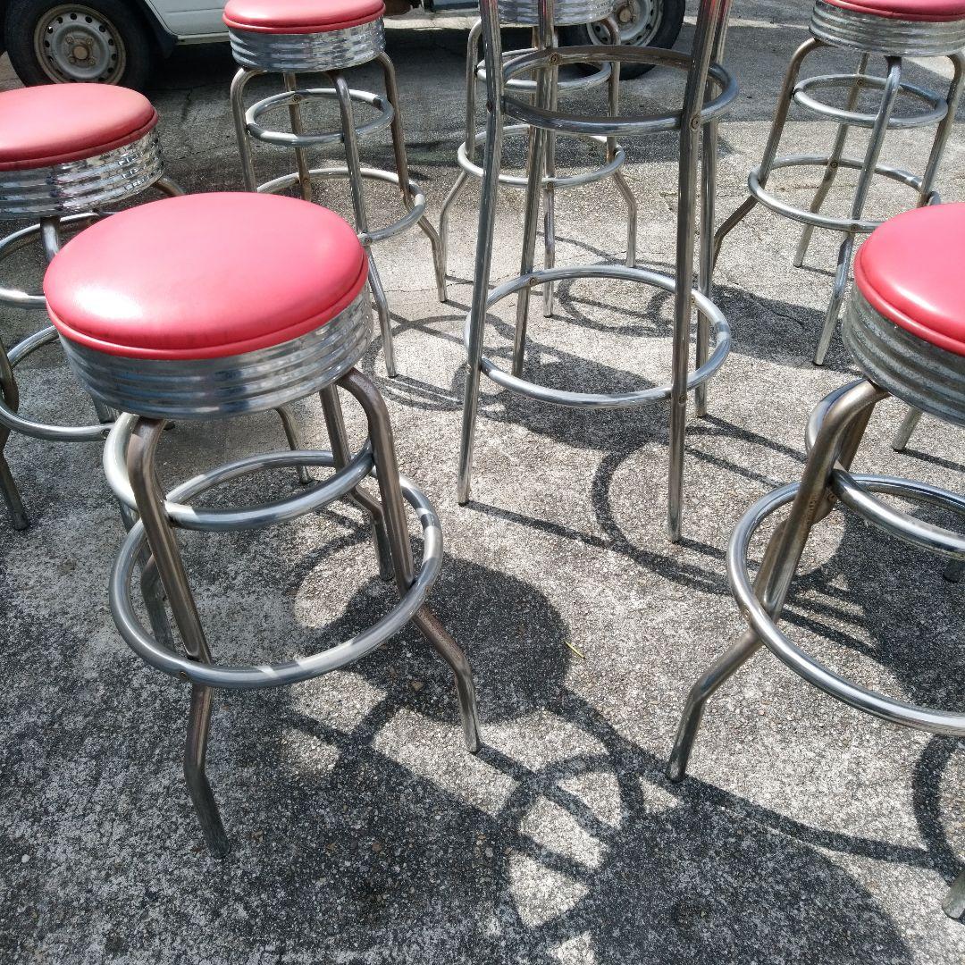 アメリカンレトロ　ハイチェア&ハイテーブルセット