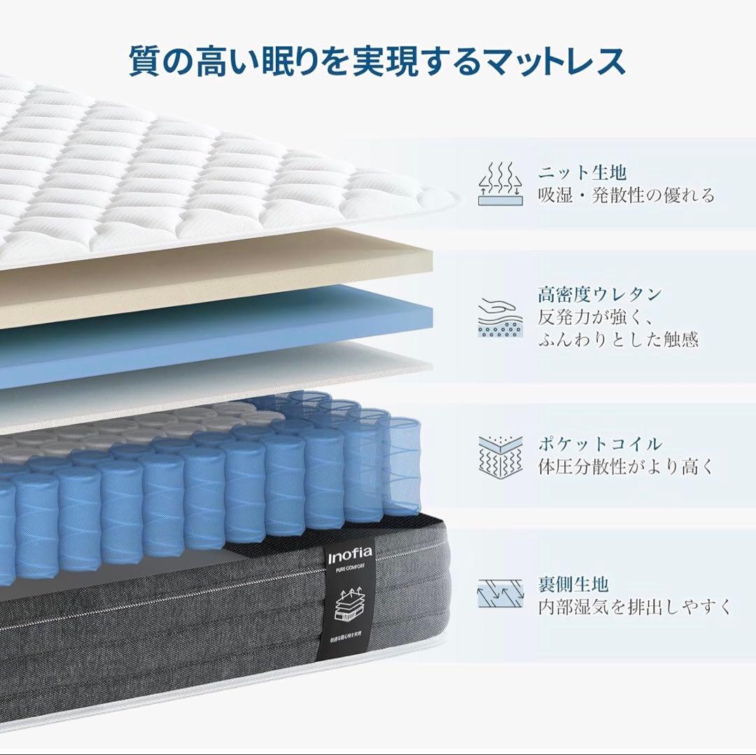 マットレス セミダブル マットレス専門ブランド 高反発マットレス 極厚22cm