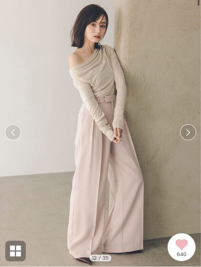 anuans ギャザードレープカットトップス タグ付き