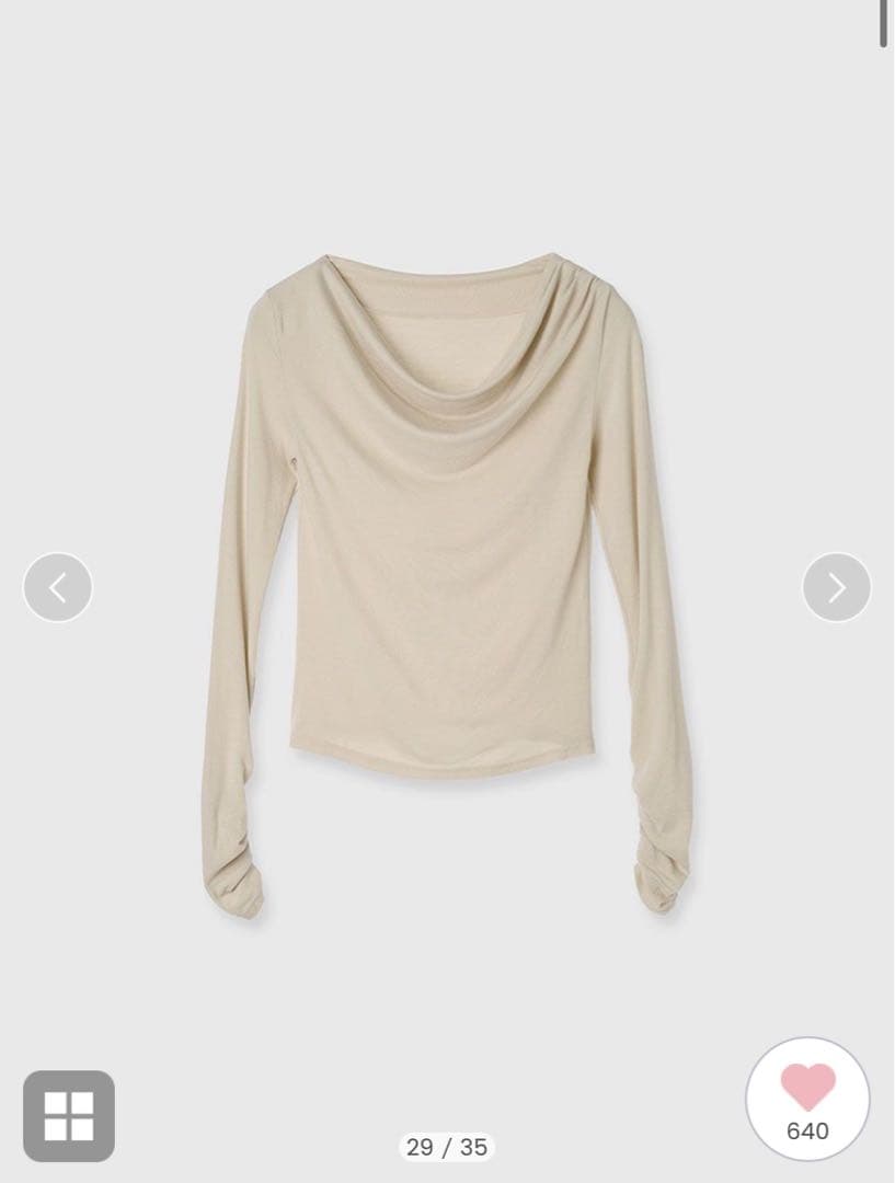 anuans ギャザードレープカットトップス タグ付き