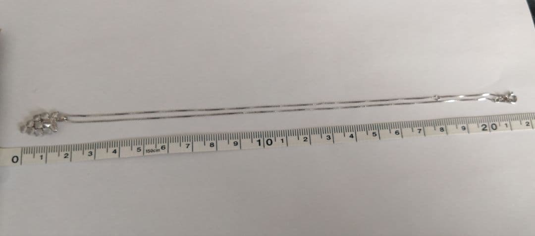 ジュエリーツツミ K10ホワイトゴールドぶどうデザインネックレス