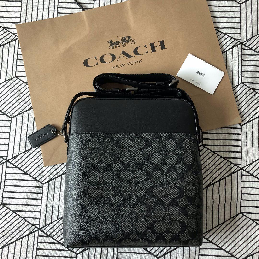 COACHコーチバッグ F73336 ブラック ショルダーバッグメンズバッグ