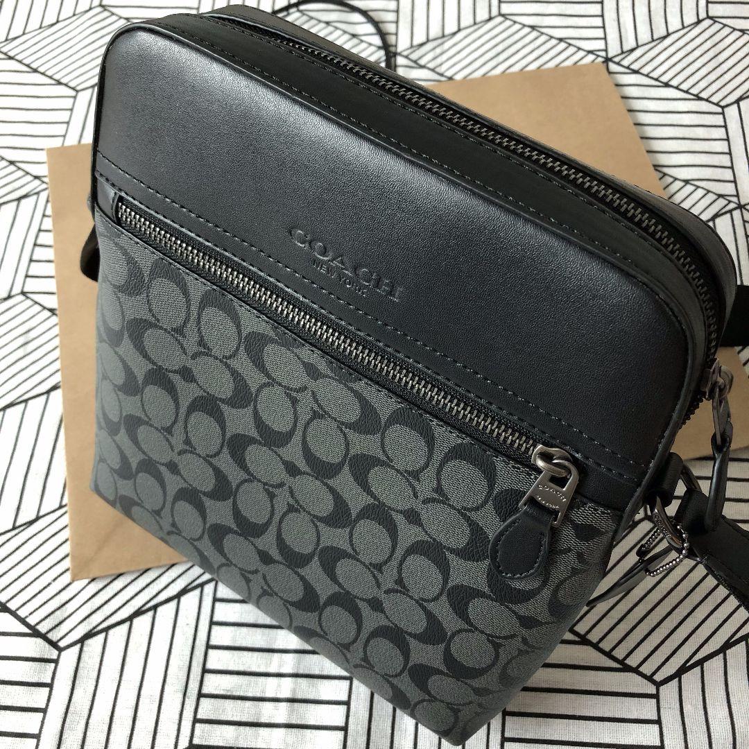 COACHコーチバッグ F73336 ブラック ショルダーバッグメンズバッグ