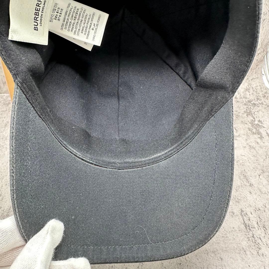 Burberry バーバリー　ベースボールキャップ　TBロゴ　ブラック　帽子