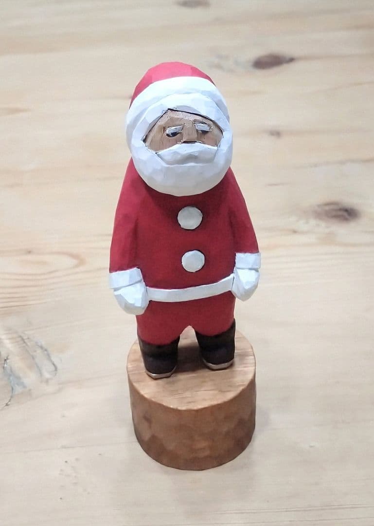 江籠正樹　サンタクロース 木彫り フィギュア　木工品　週末限定価格!!
