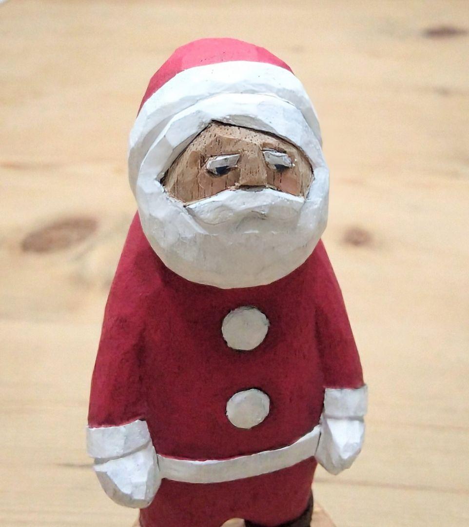 江籠正樹　サンタクロース 木彫り フィギュア　木工品　週末限定価格!!