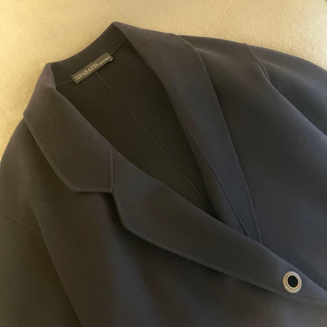 32PARADIS ロングコート　ダークネイビー