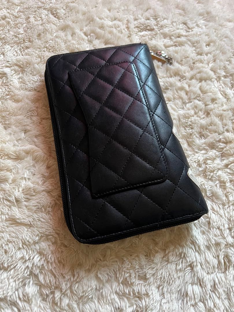 CHANEL カンボンライン ラウンドファスナー　長財布