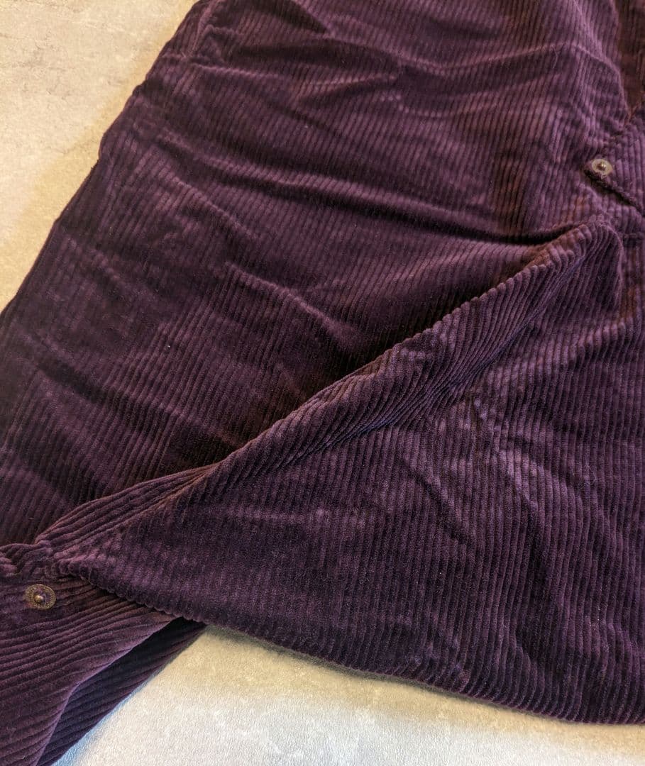 GANRYU ガンリュウ 13AW コーデュロイサルエルパンツ パープル S