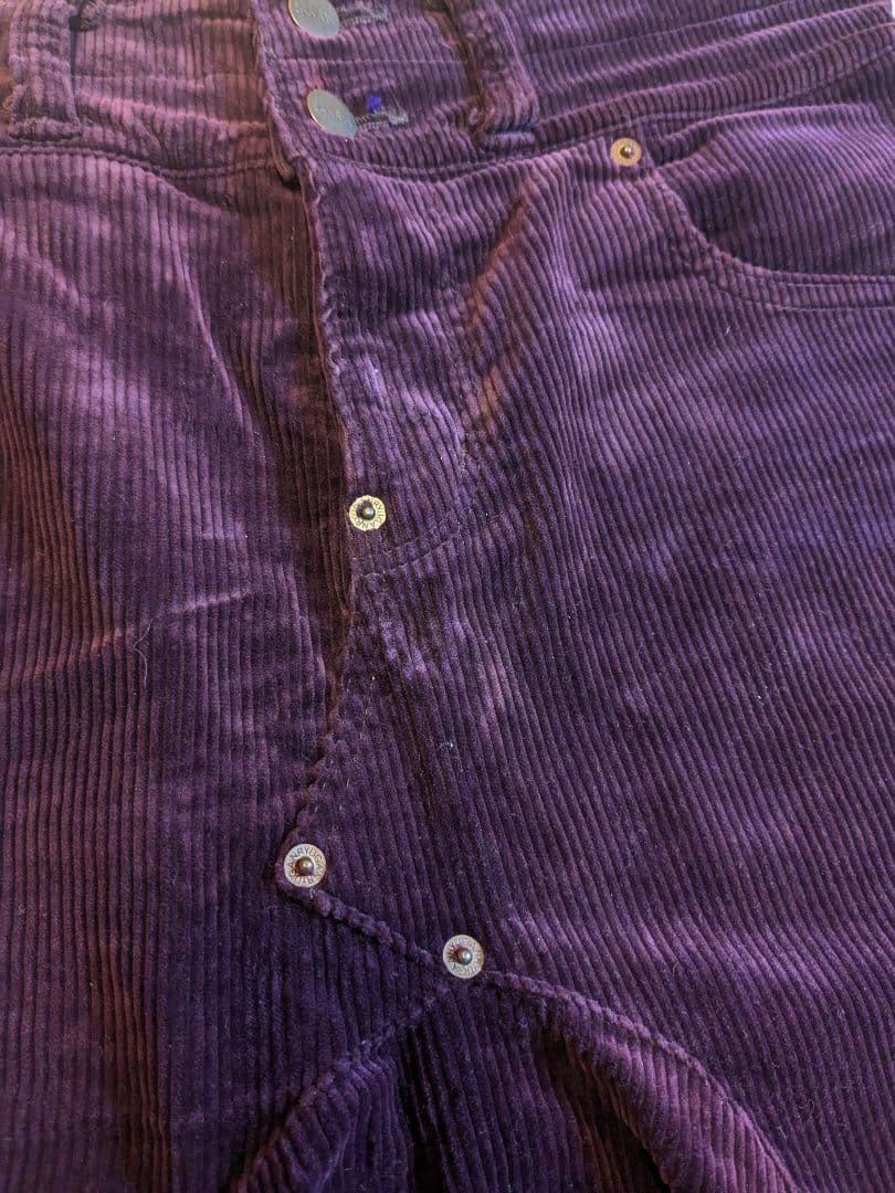 GANRYU ガンリュウ 13AW コーデュロイサルエルパンツ パープル S