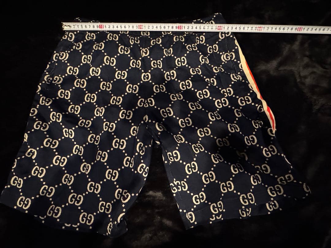 GUCCI ネイビー GGロゴショートパンツ XL