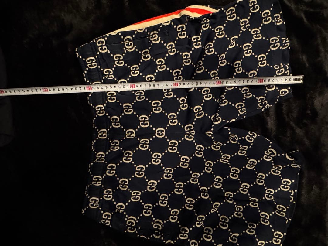 GUCCI ネイビー GGロゴショートパンツ XL