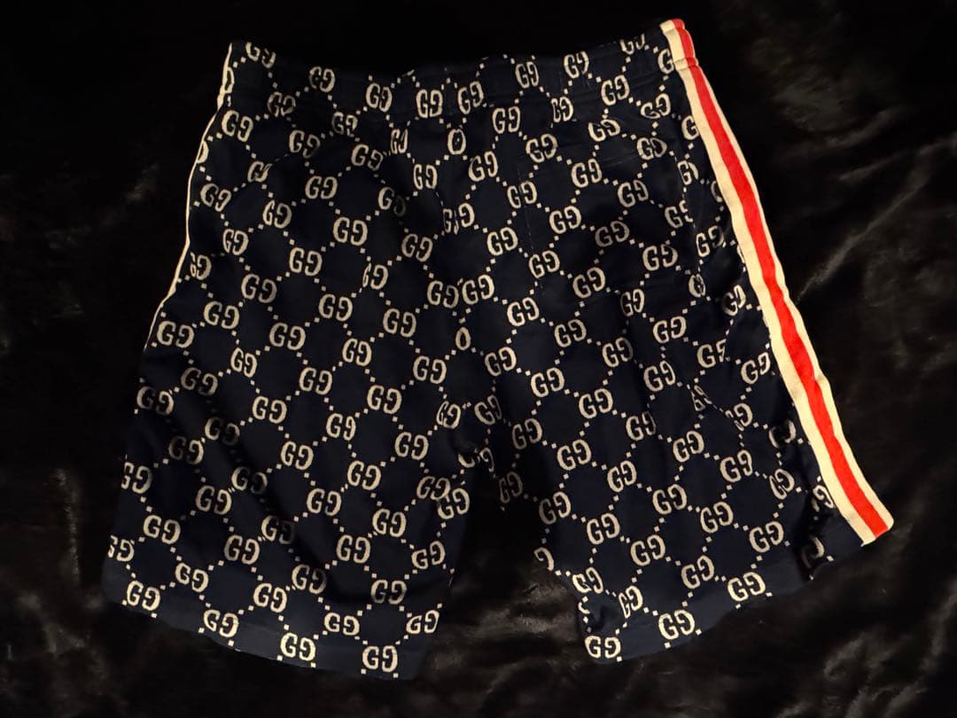 GUCCI ネイビー GGロゴショートパンツ XL