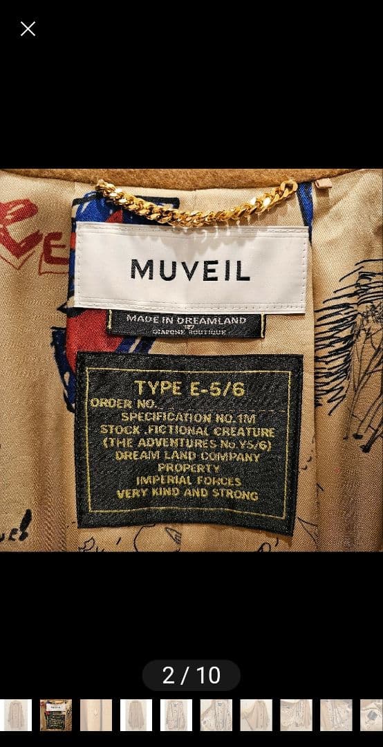 MUVEIL ミュベール ポンチョコート ケープ マント