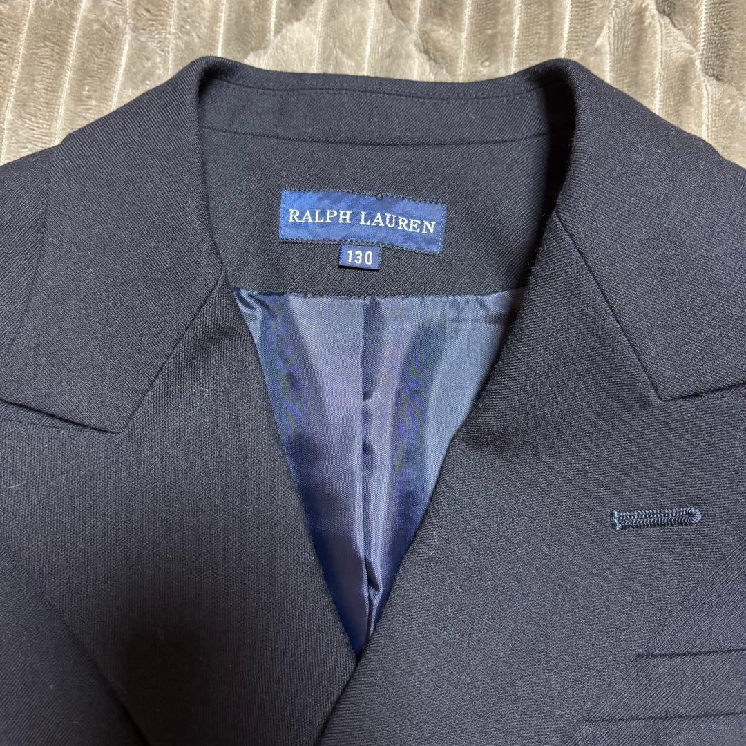 ラルフローレン 入学式 卒業式 紺ブレ 金ボタン セットアップ 130