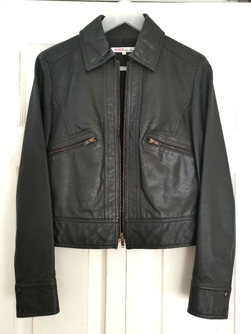 MICHAEL KORS 黒 レザージャケット サイズ4 羊革