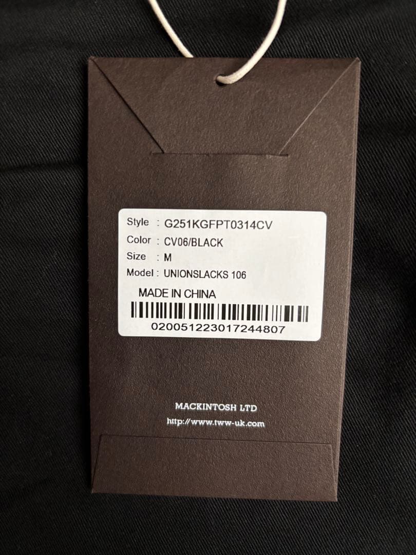 ユニオンスラックス106 黒　Mサイズ